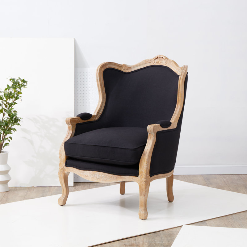 Fauteuil à oreilles Alamosa, Noir