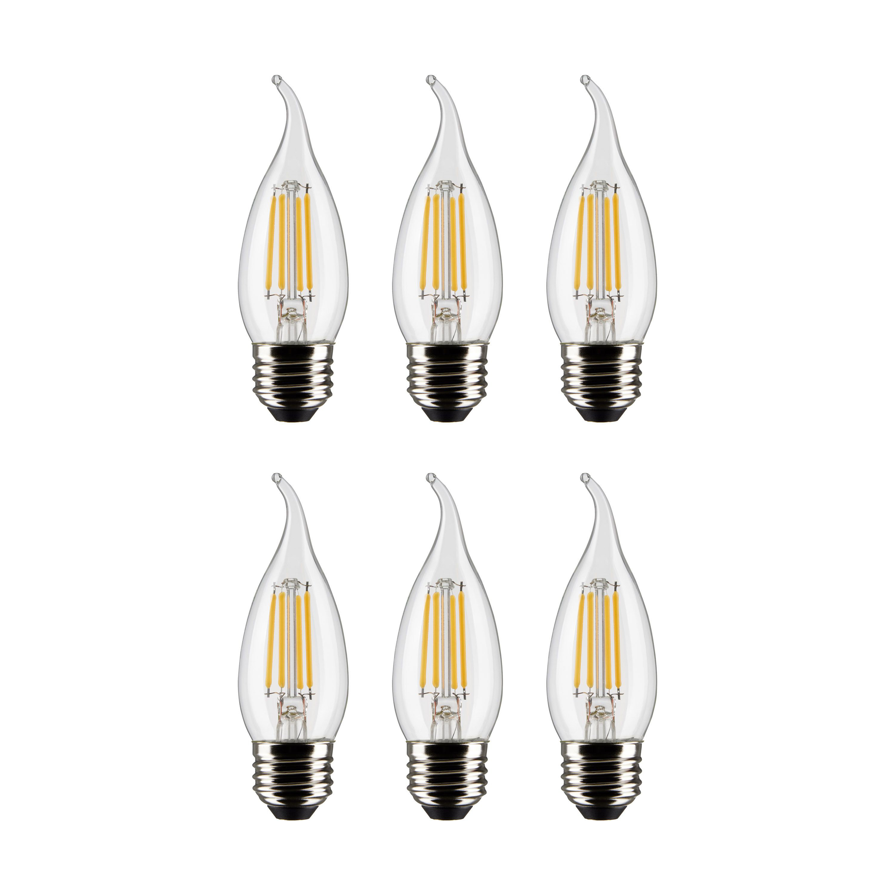 Satco 40 Watt Equivalent CA10 E26/Medium (Standard) Dimmable 4000K LED