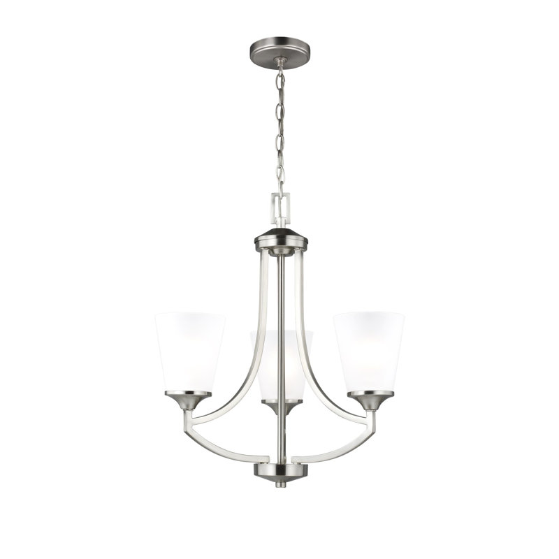 Lustre à cinq lumières Hanford de Génération Éclairage , Nickel brossé, Oui