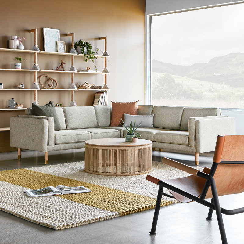 Augusta Bi-Sectional, Caledon Sedona Polyester Blend