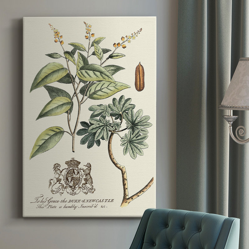 Imperial Foliage IV - peinture sur toile tendue, H 18 po x l 12 po x P 1,5 po