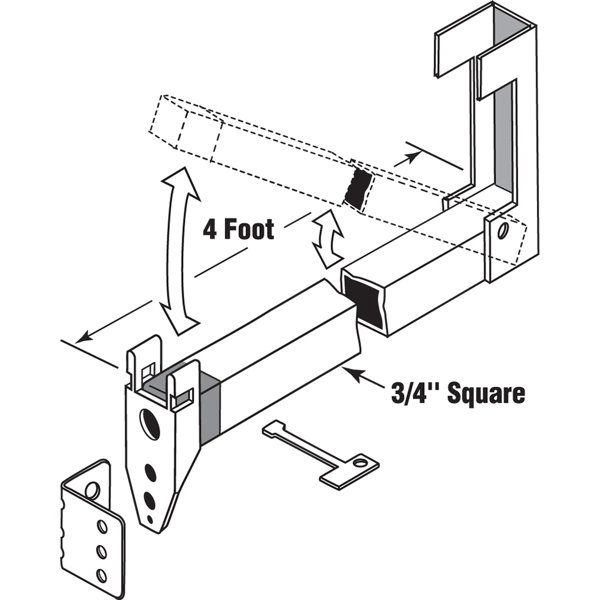 1-5/16 in., Chrome Finish Sliding Window Lock Pin