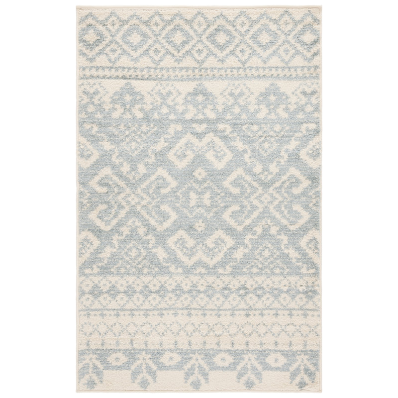 Tapis ivoire / ardoise Wynn, Rectangulaire 3 pi x 5 pi