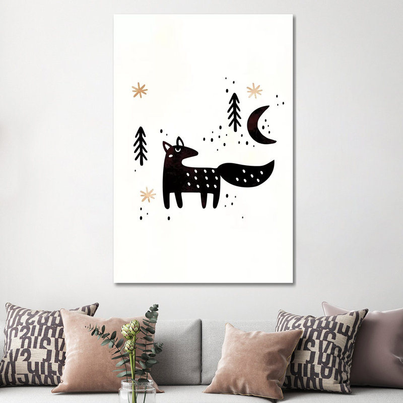 Little Winter Fox by Kubistika - Wrapped Canvas Print, 152.5 cm H x 101.5 cm W