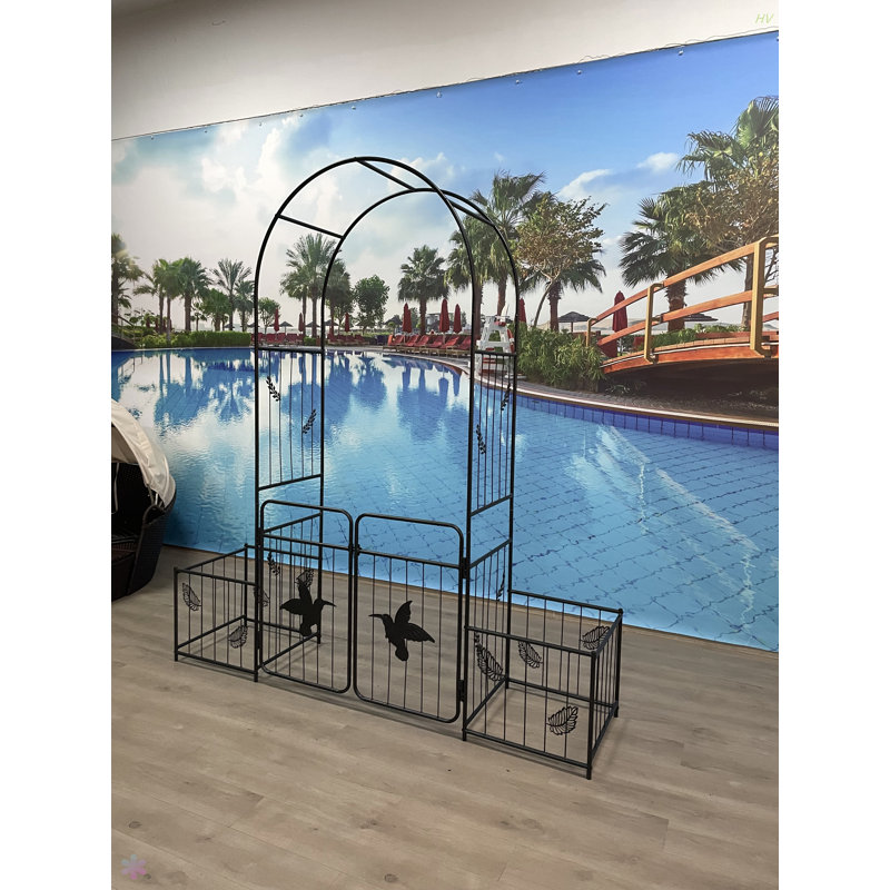 Arche de jardin en métal avec portes Arbor Trellis