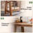 63" Solid Wood Bar Table, Rectangular Counter Height Dining Table, High Top Pub Table for Kitchen, Home Bar Unit