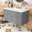 Meuble-lavabo flottant mural 36 po avec lavabo en céramique, 2 tiroirs et plateau basculant 36 po-130182717