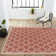 Hague Moroccan Trellis Textured Weave Red/Beige Indoor/Outdoor Rug