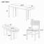 Ensemble de table de salle à manger en bois massif avec banc - Ensemble de table de salle à manger rembourré 6 pièces avec banc, mobilier de cuisine de ferme moderne bicolore pour les réunions de famille