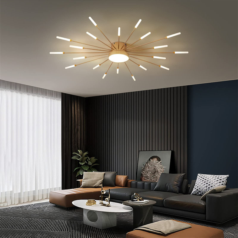 URBNLIVING LED Flush Mount, Glod