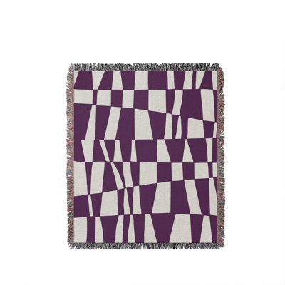 Colette Checkered  Cotton Throw Blanket