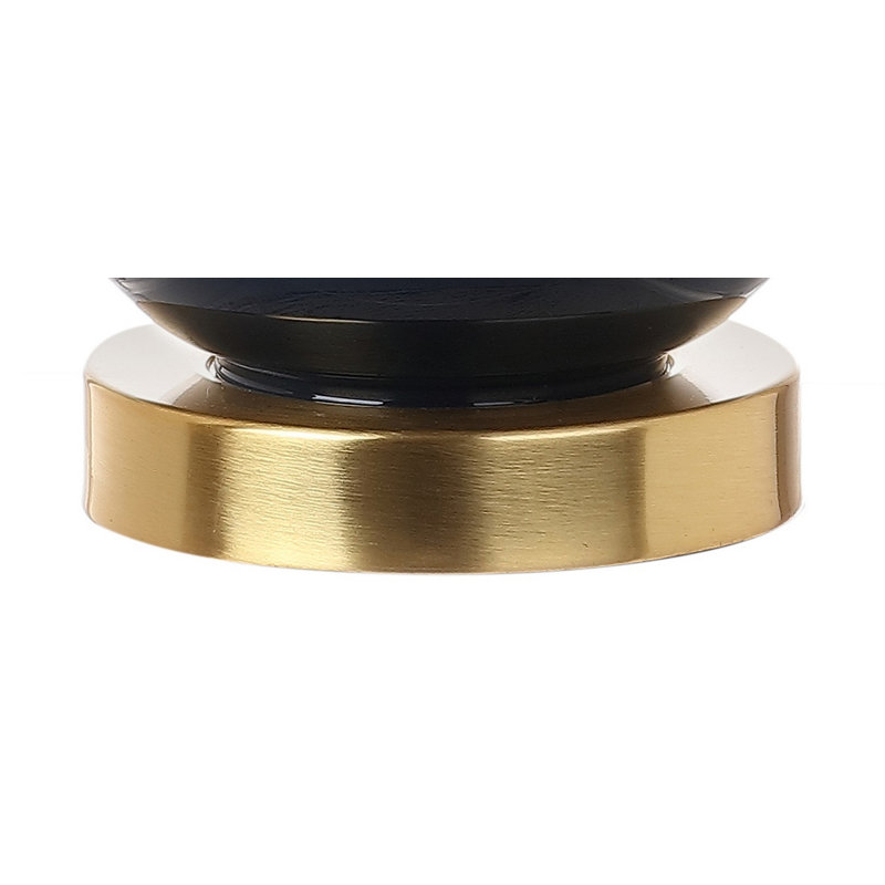 Aenwood Glass Table Lamp, Navy