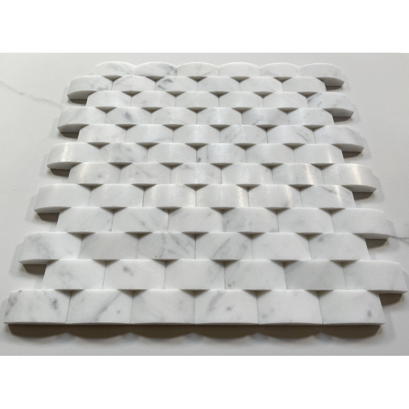 12" x 12" Marble Brick Joint Mosaic Wall & Floor Tile