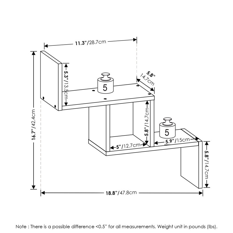 Authement 3 Piece Floating Shelf