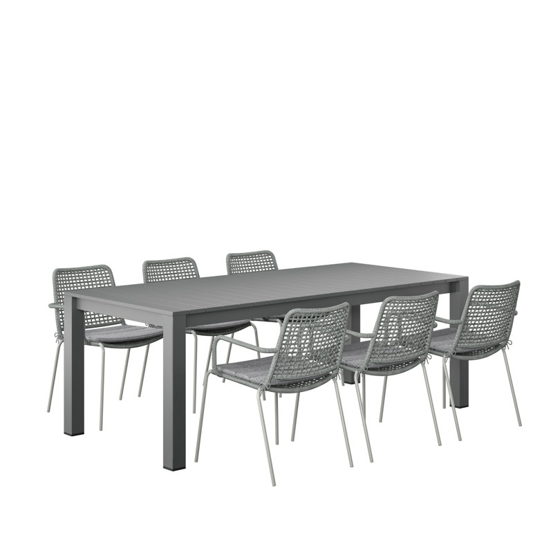 Ensemble de salle à manger rectangulaire pour 6 personnes 59 po Alyisa
