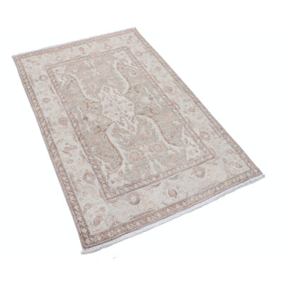 Tapis décoratif traditionnel en laine noué à la main 3 pi x 4,6 pi