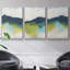 «Mountains In The Mist I», ensemble de 3 toiles encadrées-97709094-97709095