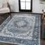 Tapis bleu / crème Sarok Ornate Medallion-1525891692