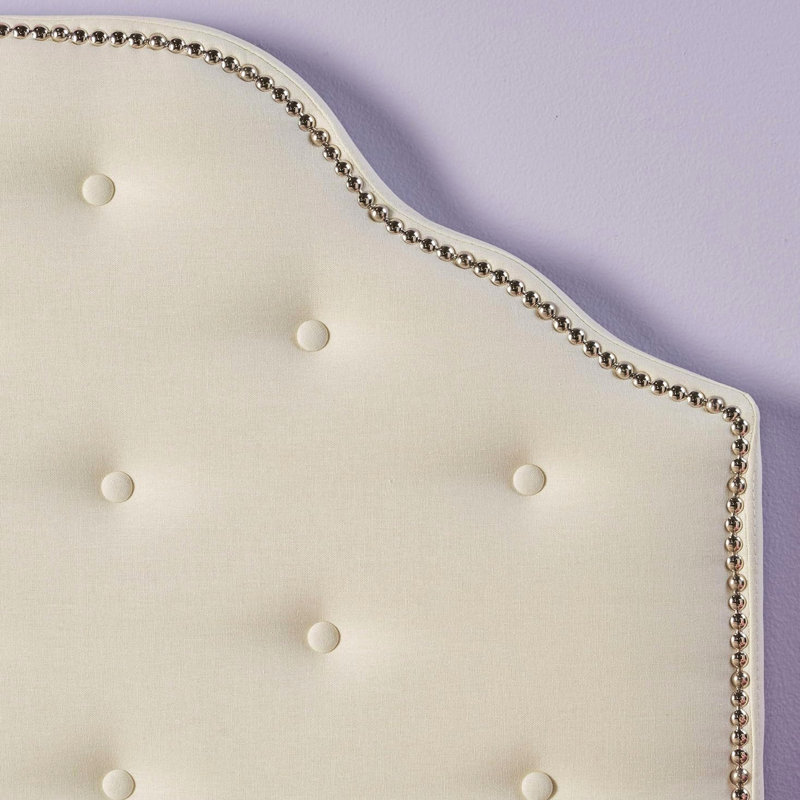 Twin Sized Headboard In With Elegant Button Tufting And Nailhead Details Contemporary Texture Classy Trim