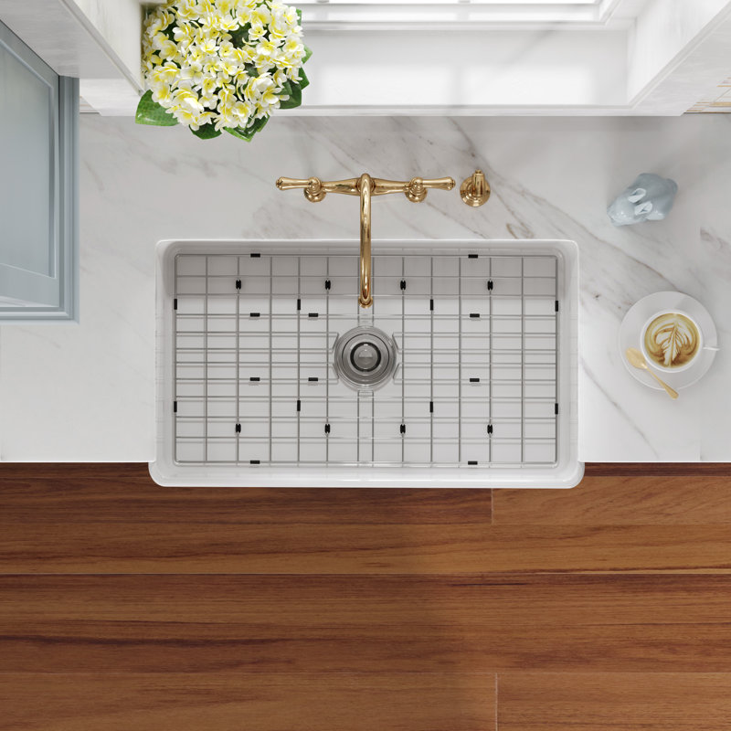 Hadley 30" White Fireclay Farmhouse Kitchen Sink