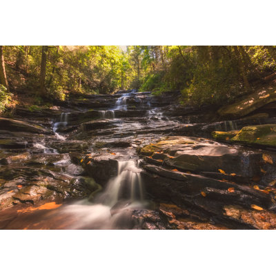 Serene waterfall in North Georgia