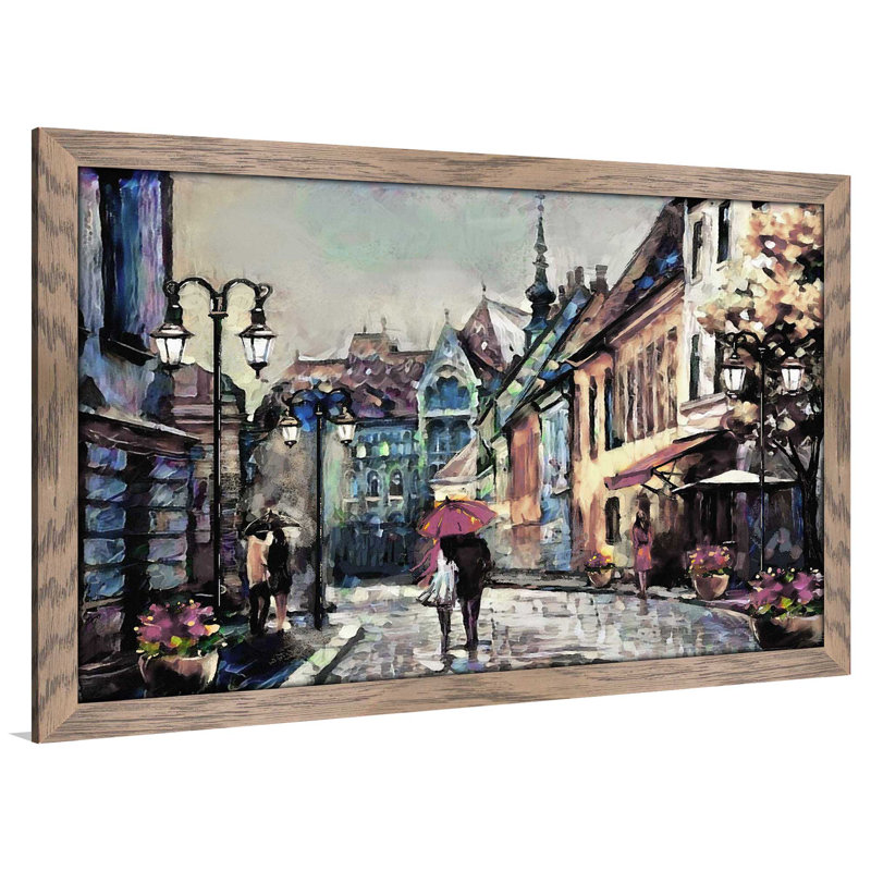 «Spring Romance», reproduction encadrée, H 33,5 po x l 49,5 po x P 1 po, Cadre taupe délavé