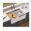 Évier de cuisine à simple cuve à tablier frontal avec grille d'évier, planche à découper et support à vaisselle Deervalley L 30 po x l 20 po-101785130
