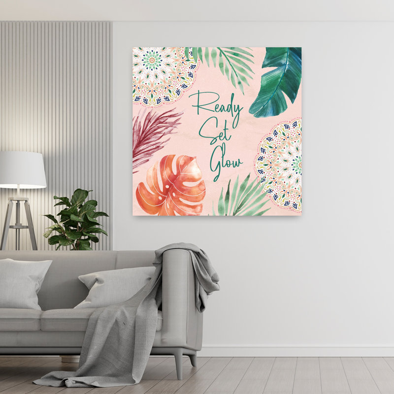 Art tropical, paysage tropical, H 48 po x l 48 po