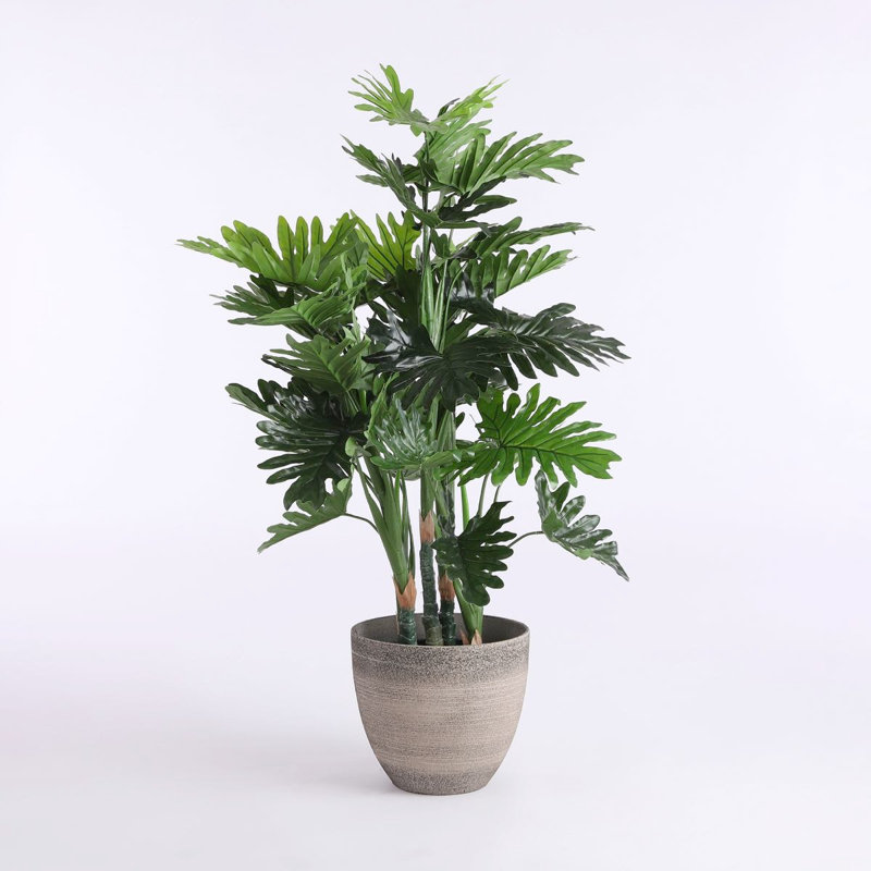 Faux Philodendron Plant in Pot, 120cm H x 80cm W x 80cm D
