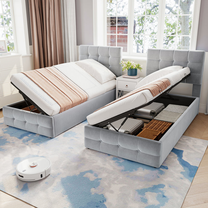 Metal Ottoman Storage Bed