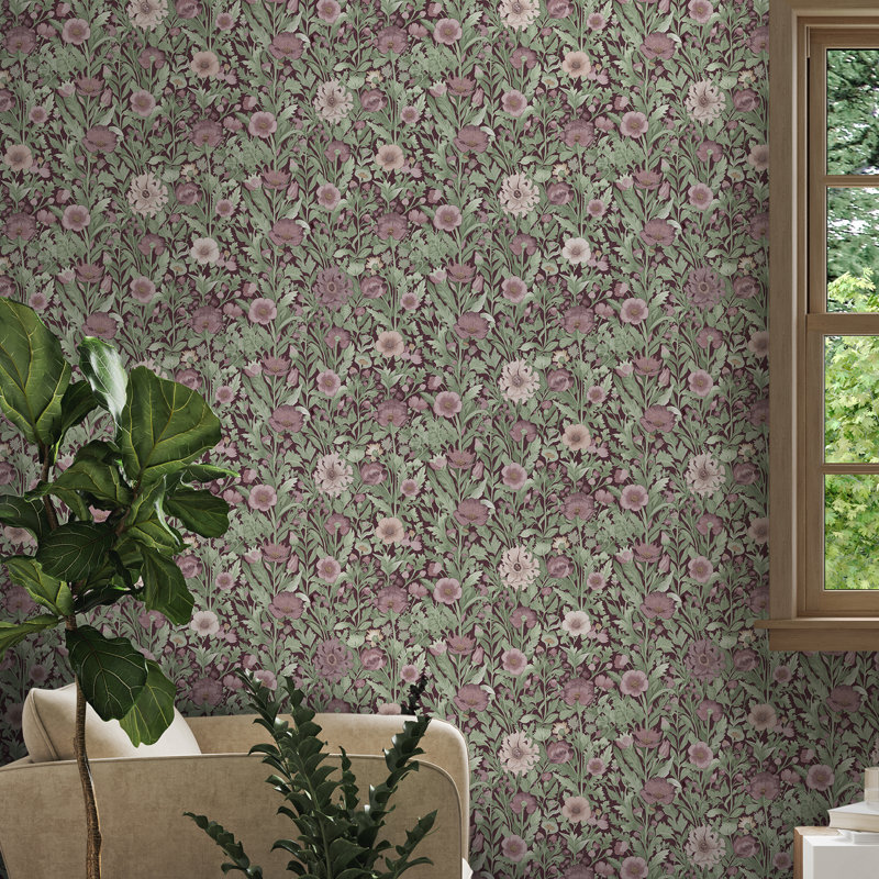 Superfresco Easy Paloma Forest Green Wallpaper, Purple