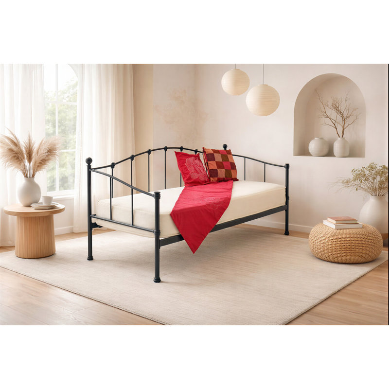 Metal Daybed, Small Single (2'6), Black
