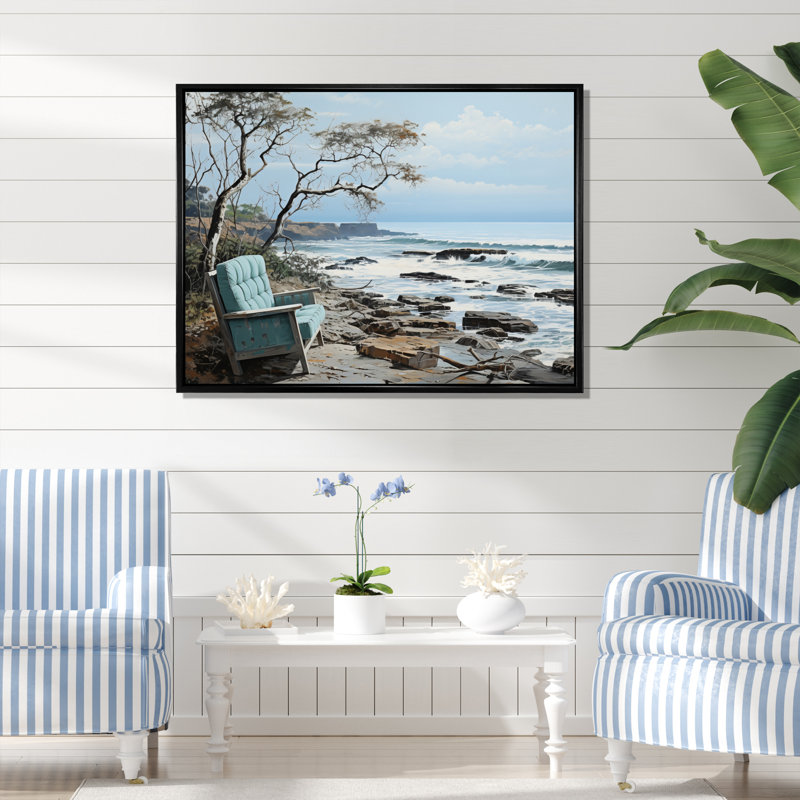 Coastalwindows Windows to the I - Impression, H 30 po x l 40 po, Cadre photo blanc