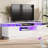 Bhhatu 70" High Gloss 2 Tier TV Stand With LED Light，Storage Cabinet & Open Shelf-1880641996