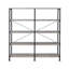 Bibliothèque ouverte à 4 tablettes en bois flotté gris et noir