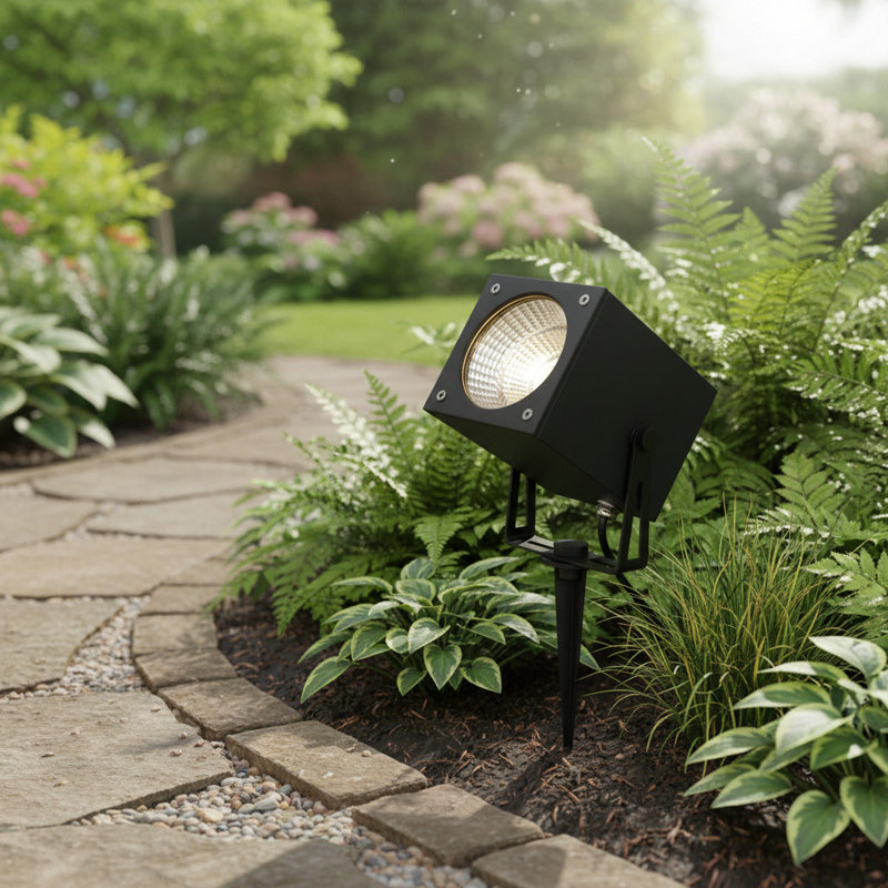 UltraBeam 12 Watt LED Square Garden and Pathway Stake Light 