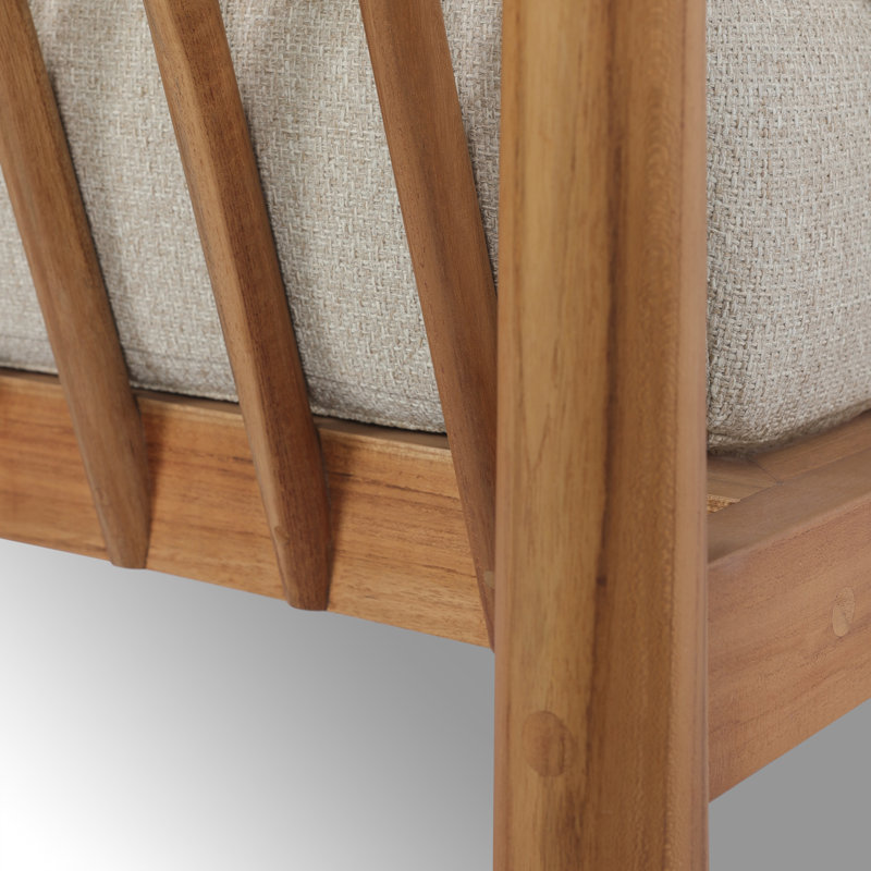 Swiger Teak Patio Chair with Cream Cushions