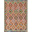 Tapis décoratif géométrique en laine Kilim