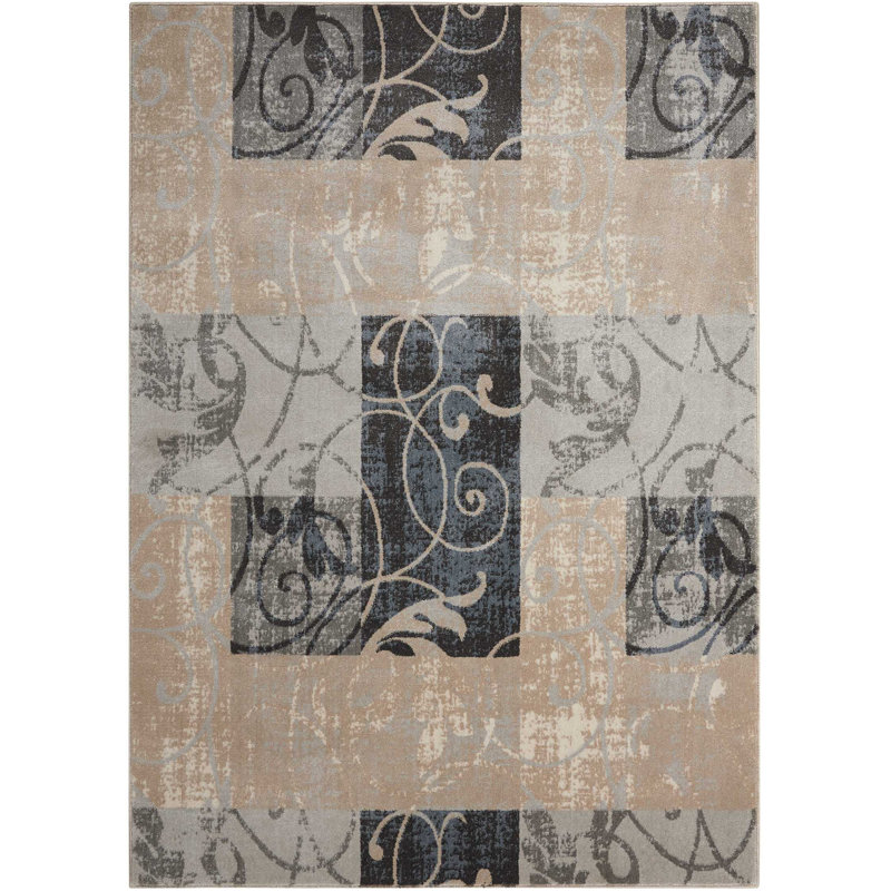 Floral Indoor Rug, Rectangle 9'3" x 12'9"