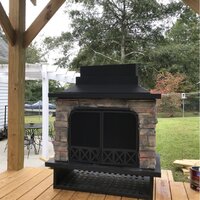 Pirtle Steel Wood Burning Outdoor Fireplace