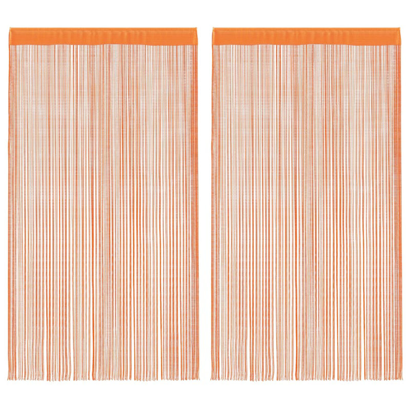 Back Bay Sheer Curtain Pair, Orange, 254cm Width x 635cm Drop