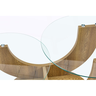 Table basse en verre - Table d'appoint de salon minimaliste moderne