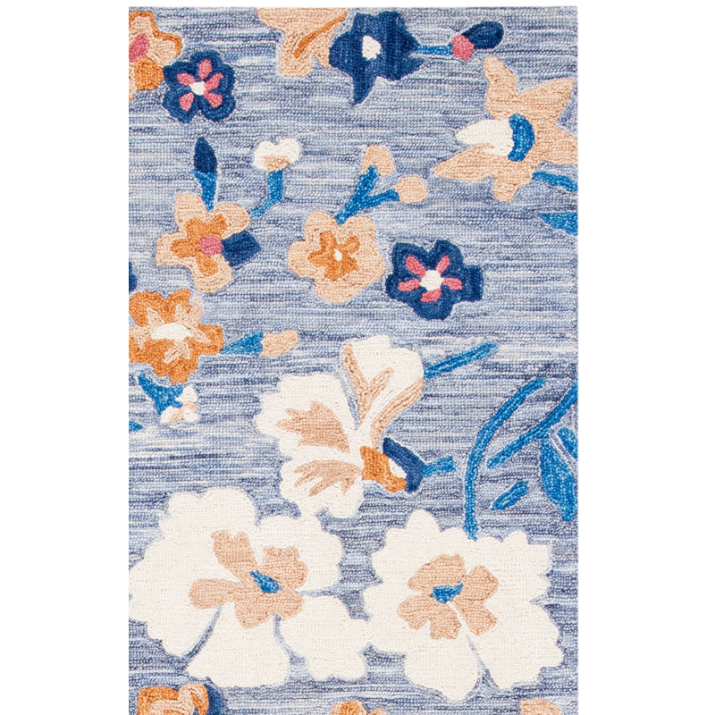 Jardin Hand Tufted Wool Floral Rug, Rectangle 3' x 5'