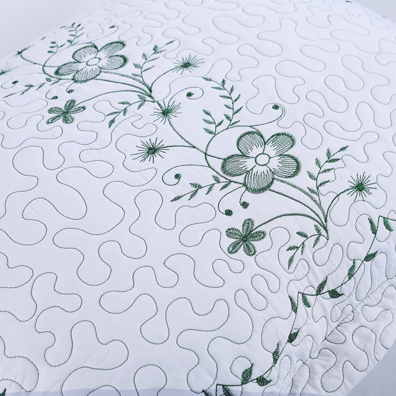Polyester Bedding Set, King, White/Teal