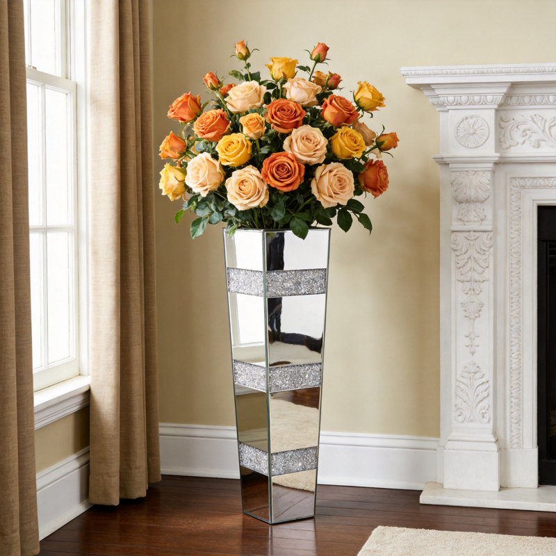 Crystal Glass Floor Vase