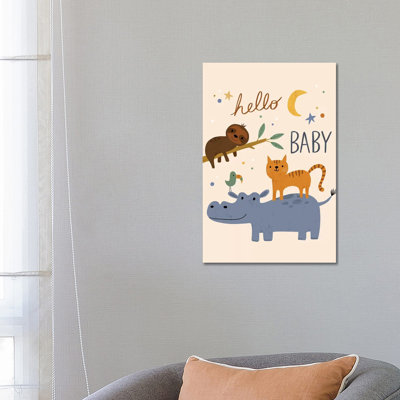 Baby Animal Menagerie VI by Nina Seven - Wrapped Canvas Print