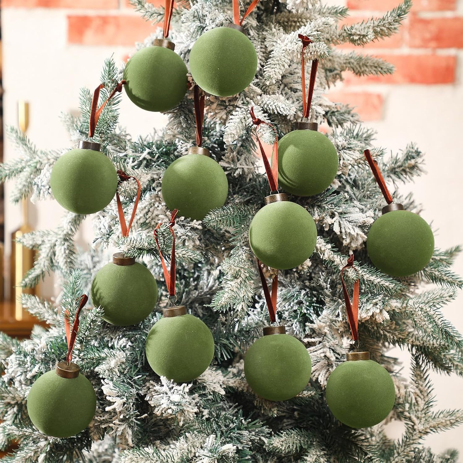 The Holiday Aisle® 3" Velvet Bauble, Green