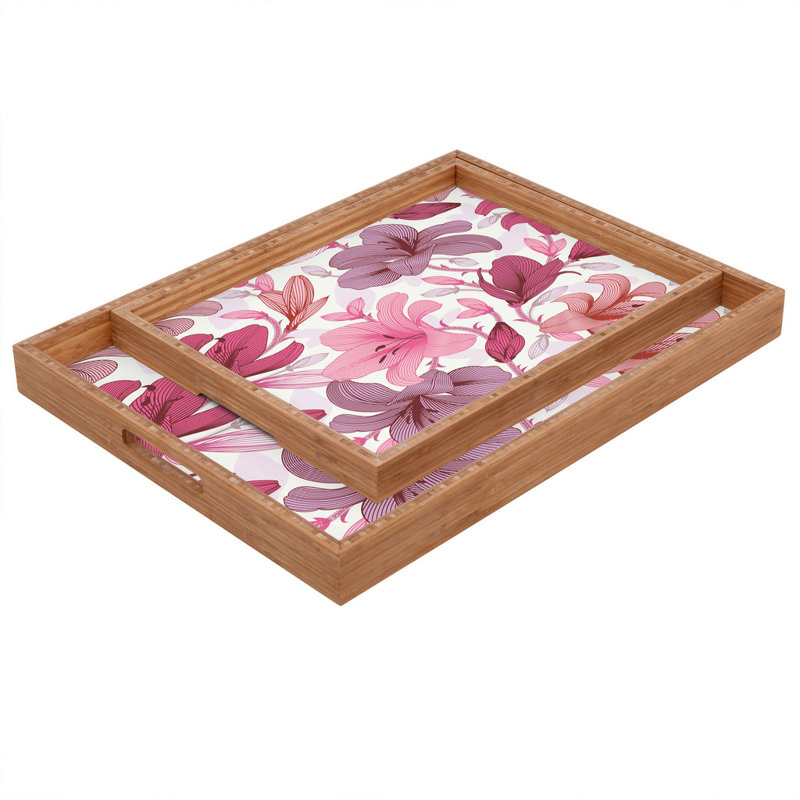 Solid Wood Tray, 1.75" H x 18" W x 14" D