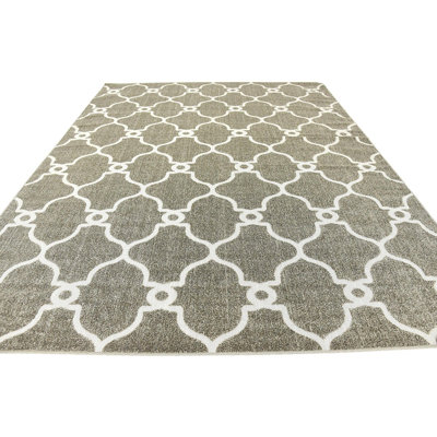 Outdoor Veranda Area Rug Wooded Color