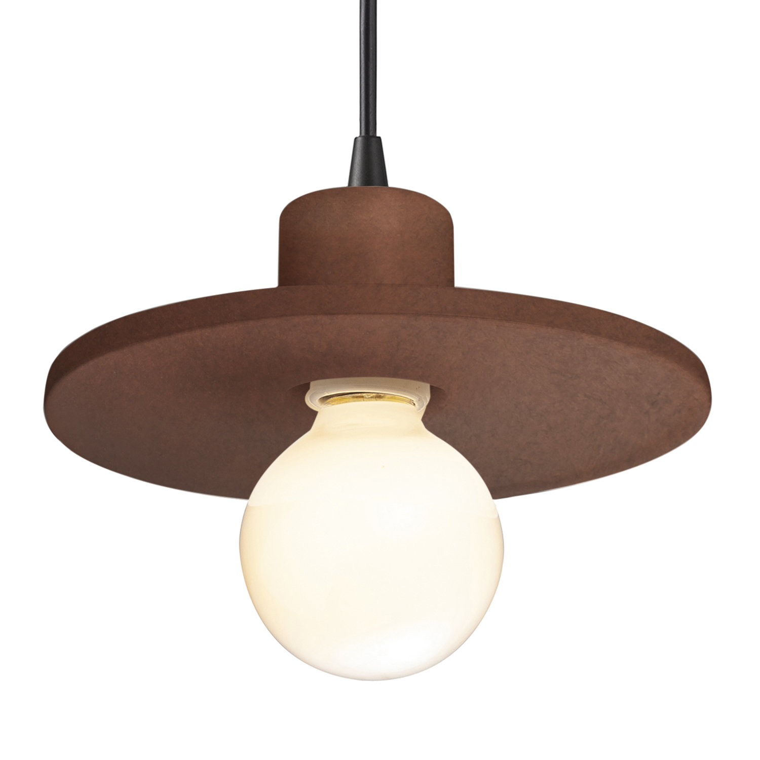 Marlena Dimmable Single Light Pendant, Antique Copper, Matte Black